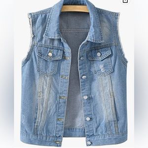Denim Sleeveless vest